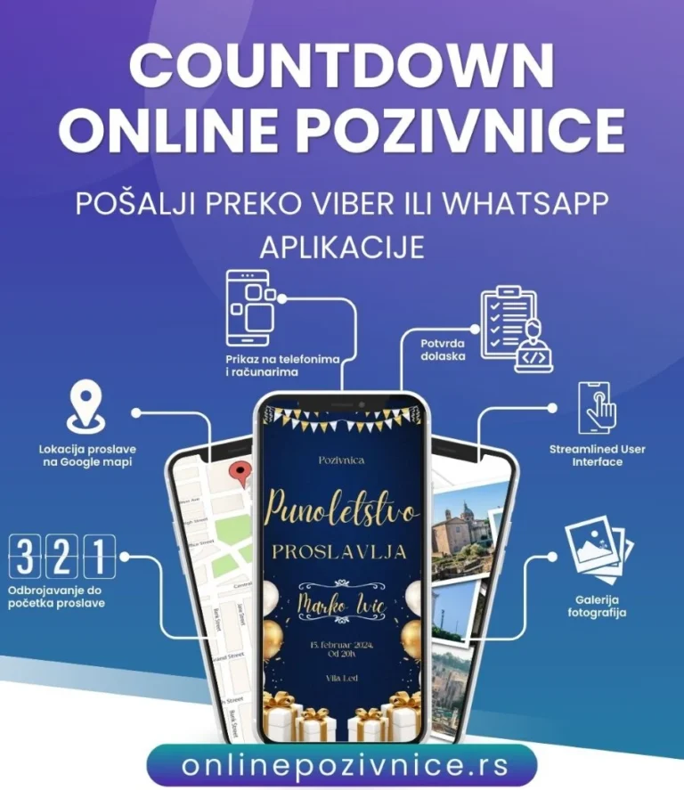 Online pozivnice koje se šalju putem viber, whatsapp ili bilo koje druge aplikacije.